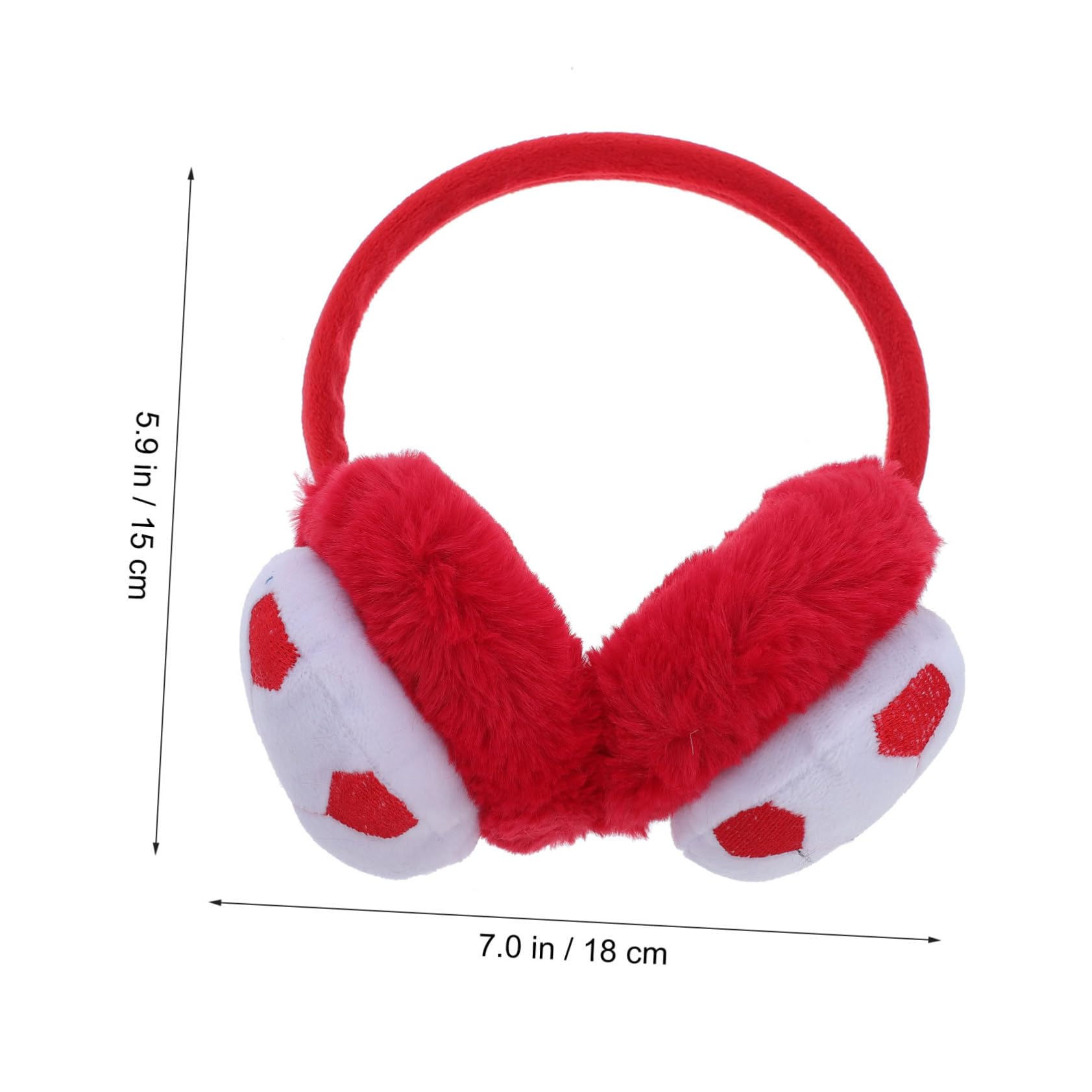 Ipetboom Durable Plush Ear Muffs for Lovely Warm Protective Earmuffs for Winter Sports Outdoor Activities Portable Football Design