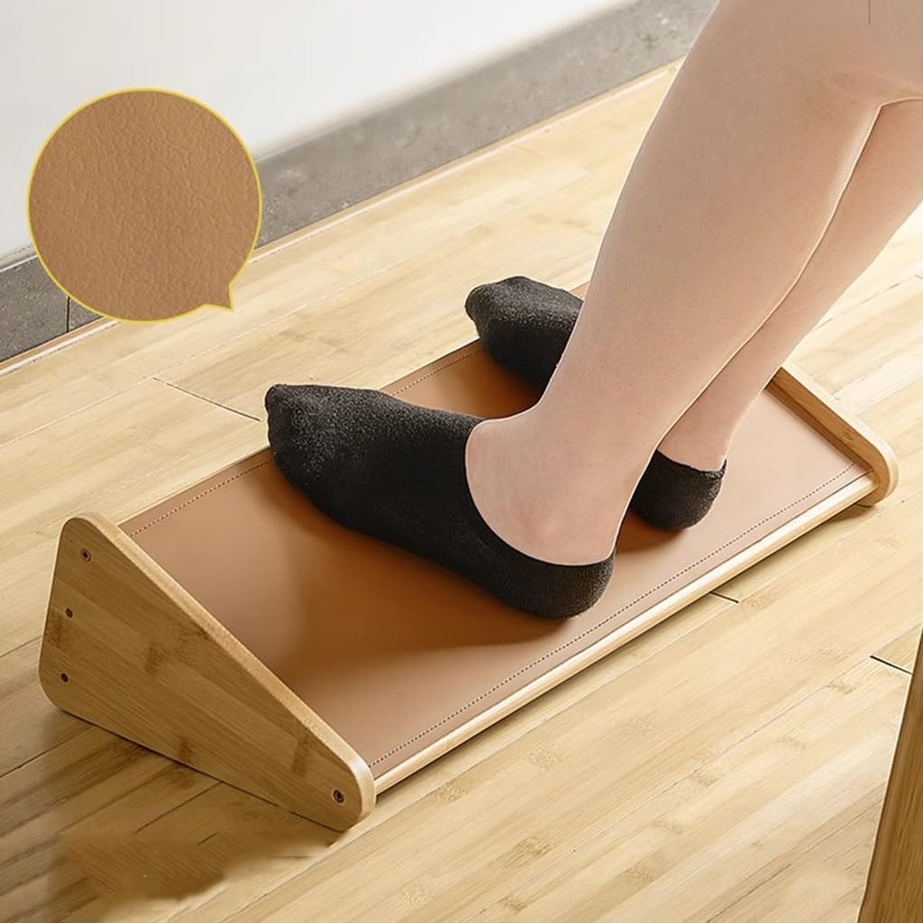 Höhenverstellbare Bambus-Fußstütze for Unter Dem Schreibtisch, Tragbarer Fußhocker, Schräge Schreibtisch-Fußstütze, Ergonomische Büro-Fußstützen, Pflege-Fußhocker for Büro Und Zuhause