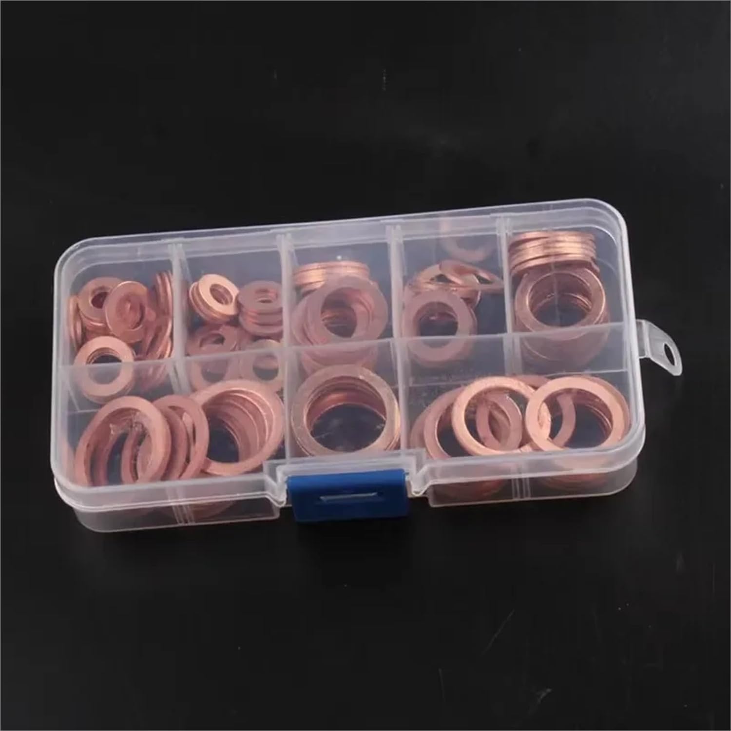 Copper Washers Assortment 120PCS Solid Copper Flat Washers & Ring Seals M6–M20 for Sump Plugs, Boats, and Hardware Tools