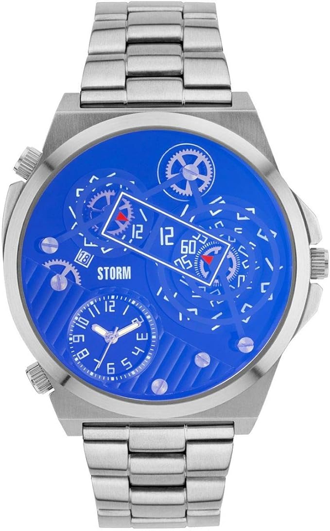 Storm 47329LB - Reloj de pulsera para hombre, color plateado, Azul 10 PCS, Tipo de pulsera : Amazon.com.mx: Ropa, Zapatos y Accesorios
