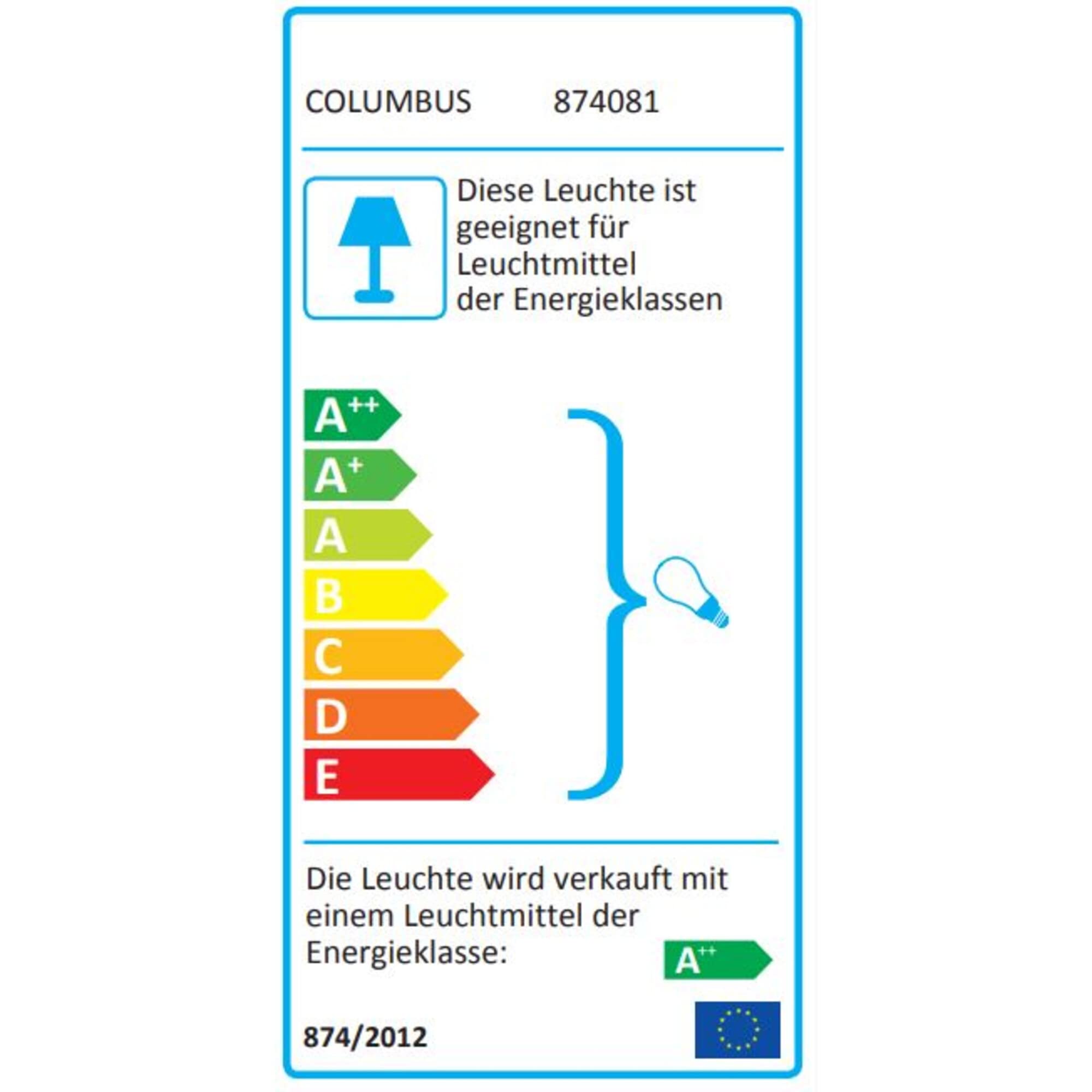 Columbus Verlag Columbus Verlag874081 40 cm Lune et étoiles Ciel Ampoule Globe avec Pied en métal