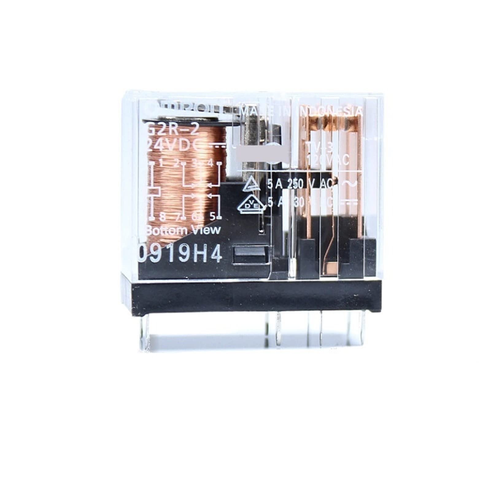 Relais G2R-2 24VDC 5A pour réparation de carte électronique pack de 5