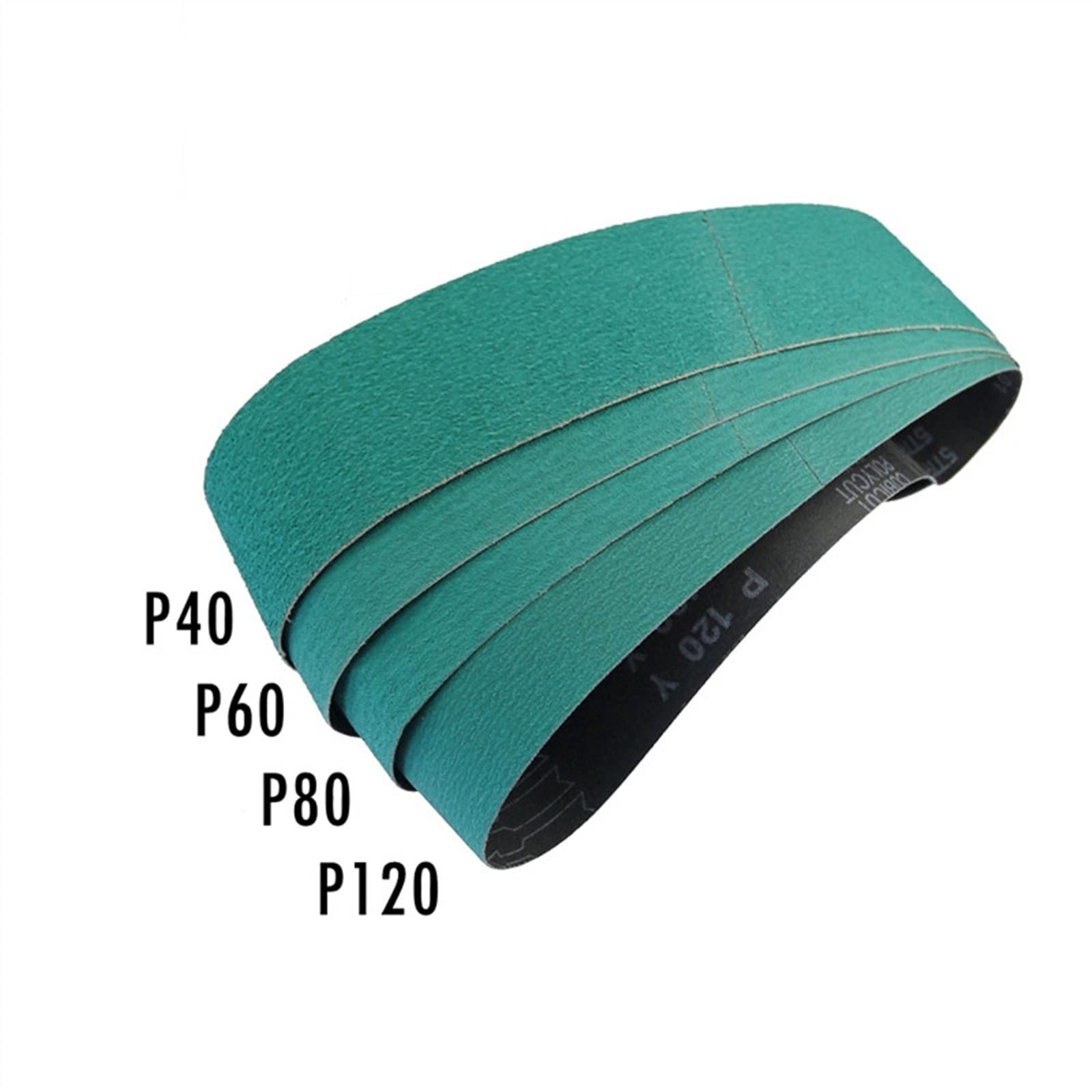 Schleifbänder, Schleifpapierbänder, 4 Stück 1220 * 50 mm Zirkonoxid-Schleifbänder 48"*2" Messerschärfer-Werkzeug 40# 60# 80# 120# (Farbe: P80, Größe: 1220 x 50 m (Farbe: Mi