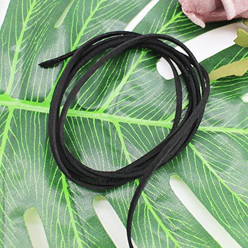 Pamir Tong Strong Suede Leather Lace 100 Yards 2.6Mm Faux Leather Cord For Jewelry Making Tassels Bracelet Necklace Diy (Black) #TOP4