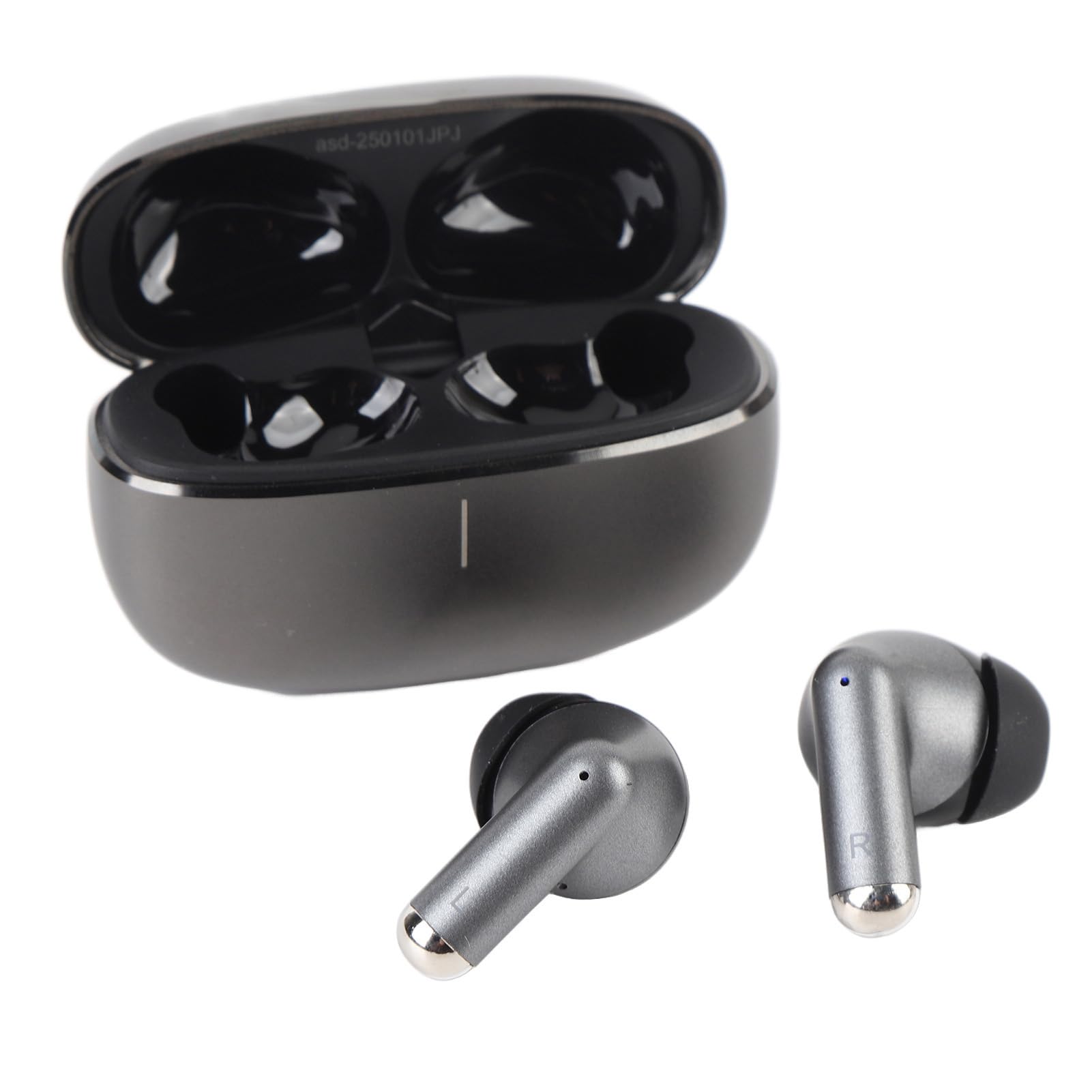Auricolari senza fili traduttore Bluetooth con cancellazione del rumore ENC per traduzioni multilingue e appassionati di musica, auricolari in lega di zinco, ideali per viaggiatori (nero)
