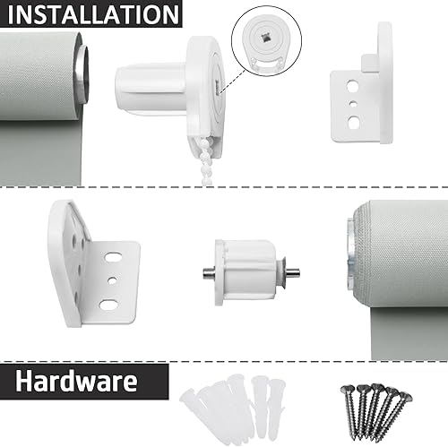 Miniatura 4 de Persianas opacas con aislamiento térmico, persianas con protección UV para el hogar, puerta, cocina, baño (70 pulgadas de ancho x 68 pulgadas de