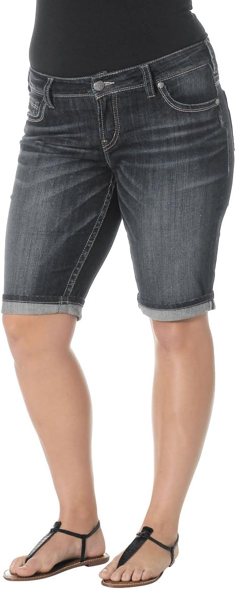Silver Jeans Women's Plus-Size Suki Mid Rise Bermuda Short