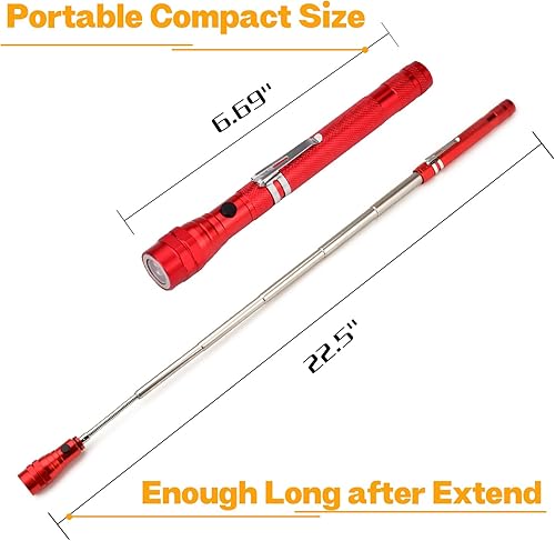 Miniatura 4 de Herramienta de recolección de linterna magnética, regalos para papá, regalos para hombres, regalos de Navidad, regalos de cumpleaños, Navidad, rojo