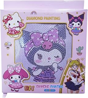 لوحه ماسيه مجموعة الرسم الماسي للاطفال تعزز مهارات التركيز والصبر بشخصيات كرتونيه