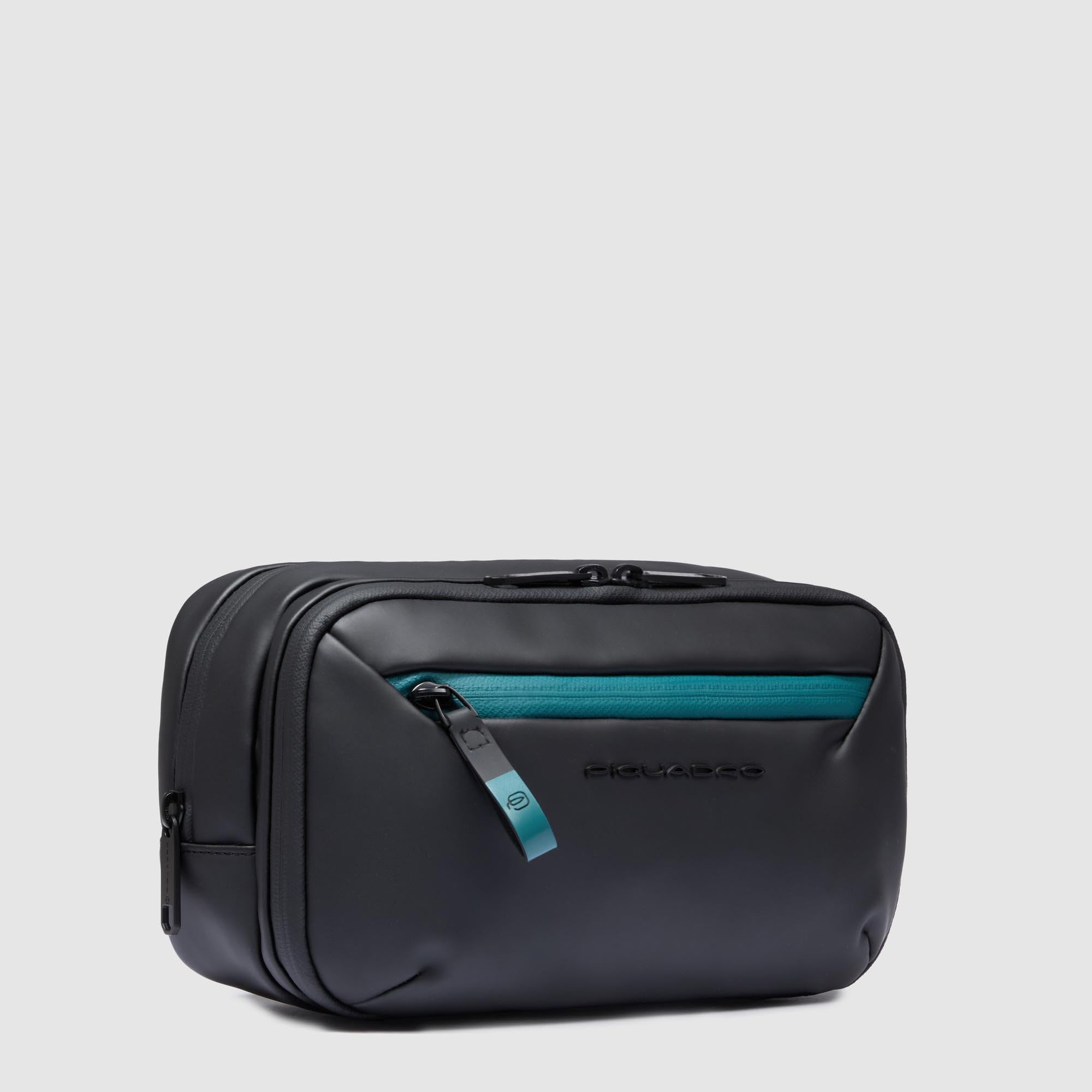 PIQUADRO – Beauty Case - Impermeabile – Tessuto Resistente – Compatto e Versatile - Uomo - Colore Nero