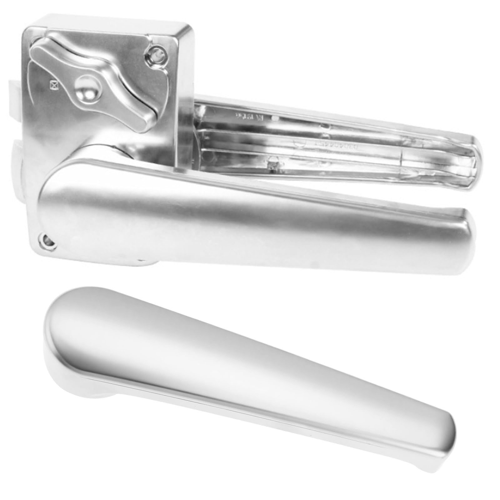 Briny River Bathroom Door Handle 7mm Hole for Caravans Campervans with Fixing Screw Silver - Image 3
