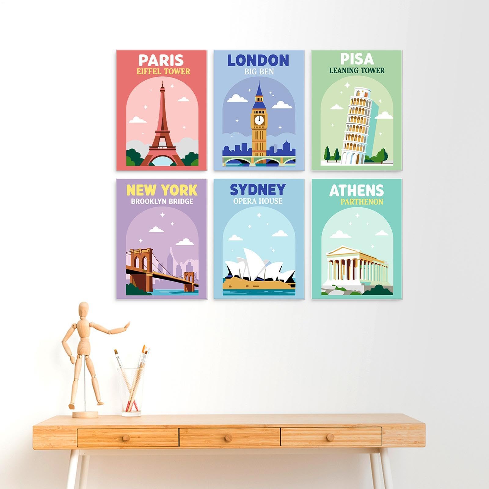 I bambini dipingono con i numeri Forniture di | con pennello Kit di pittura per bambini per bambini piccoli ragazza ragazzo adulto viaggio compleanno aula scuola casa asilo