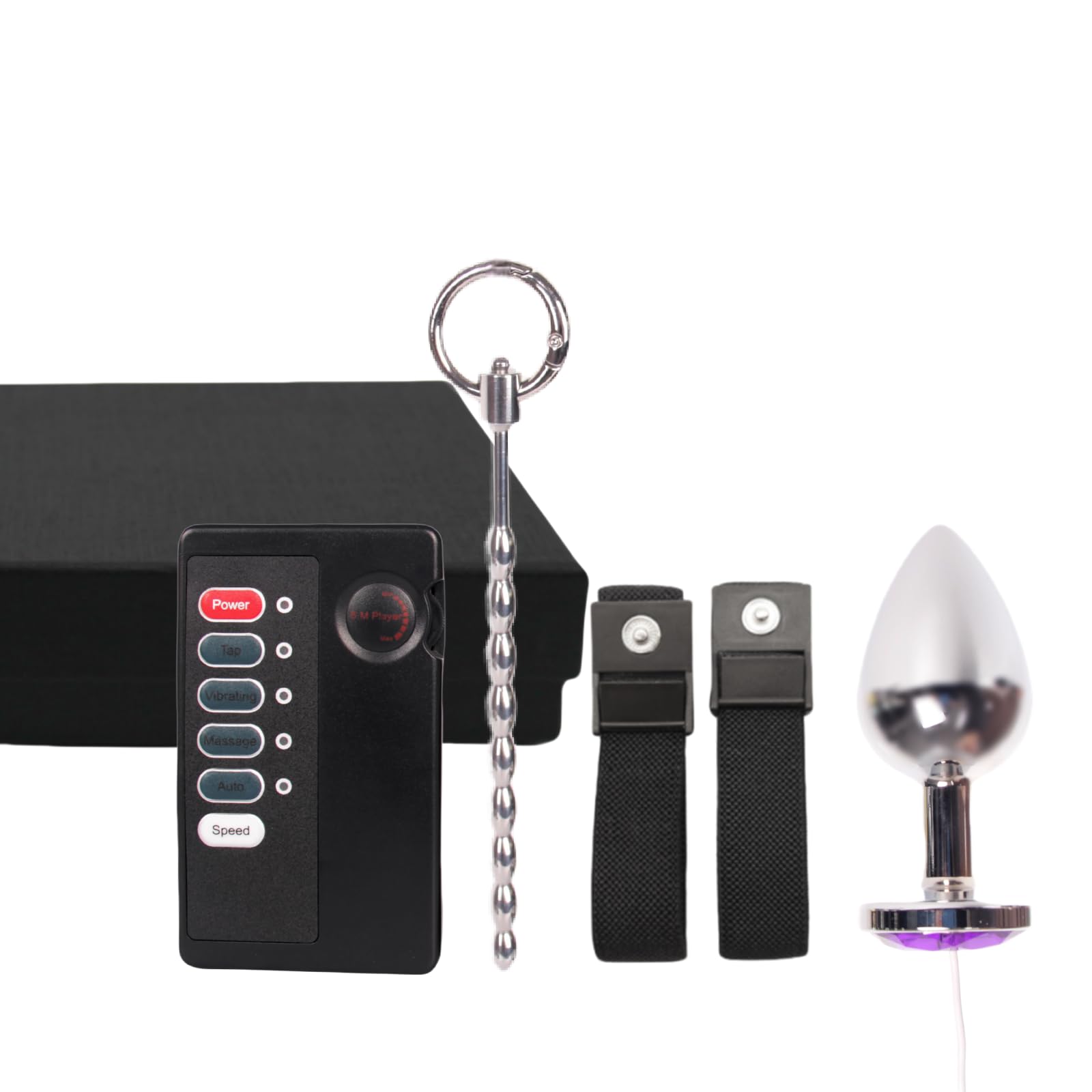Set di Elettrostimolazione, Dilatatore Elettrico, Plug Uretrale con Scosse Elettriche e Plug Anale, Anello Penis Massaggiante con Masturbatore, Giocattoli Sessuali Fetish per Donne e Uomini
