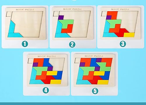 Miniatura 6 de Bloques de madera rompecabezas lógica 3D juegos STEM Montessori regalo educativo para niños adultos