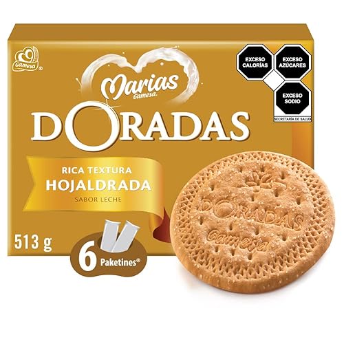 Gamesa Marias Doradas Deliciosas galletas tradicionales mexicanas Una caja con 6 paquetes Ideal para almuerzo snack o acampada Ideal para leche café
