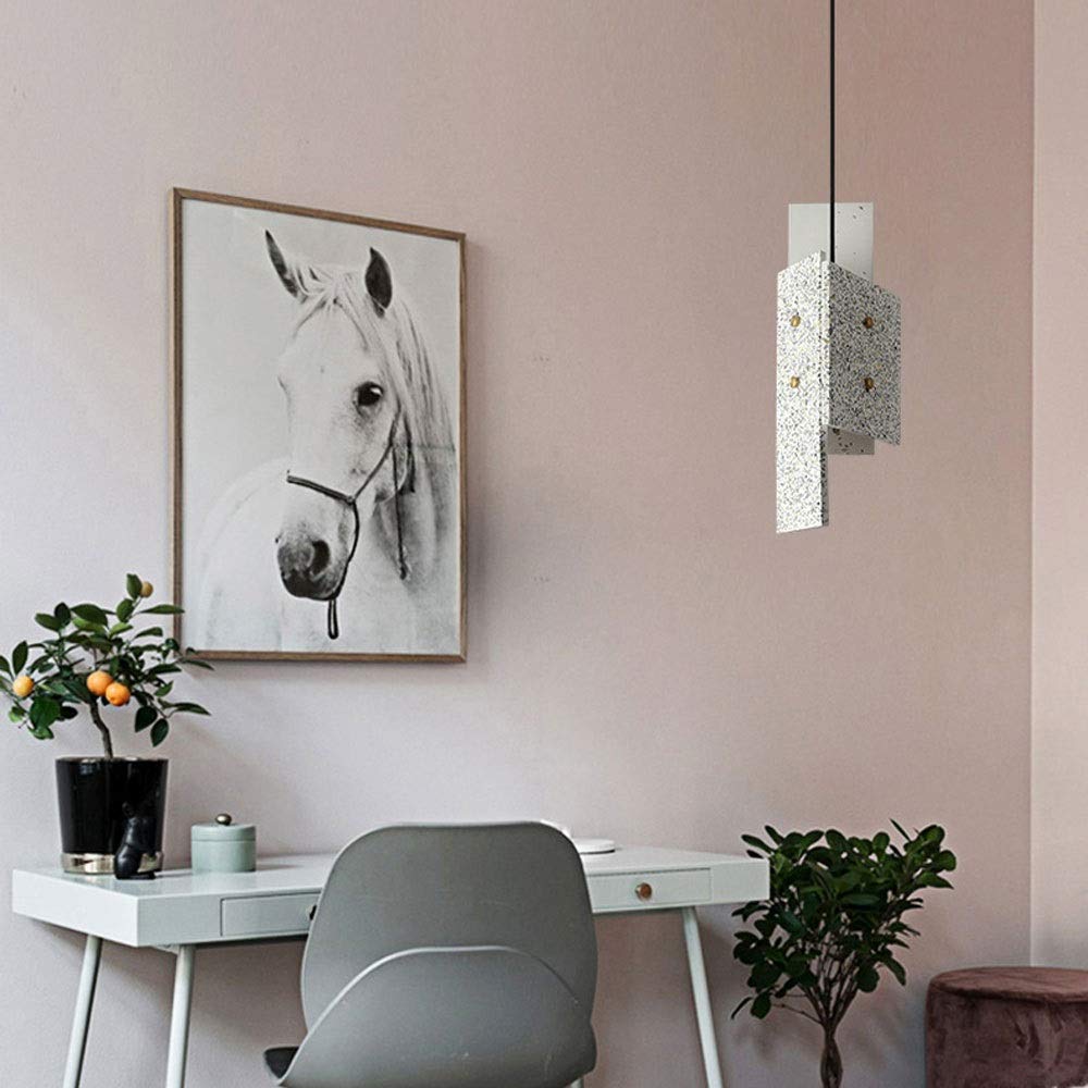 Lustre E27 géométrique en ciment de style postmoderne pour une décoration architecturale - 8
