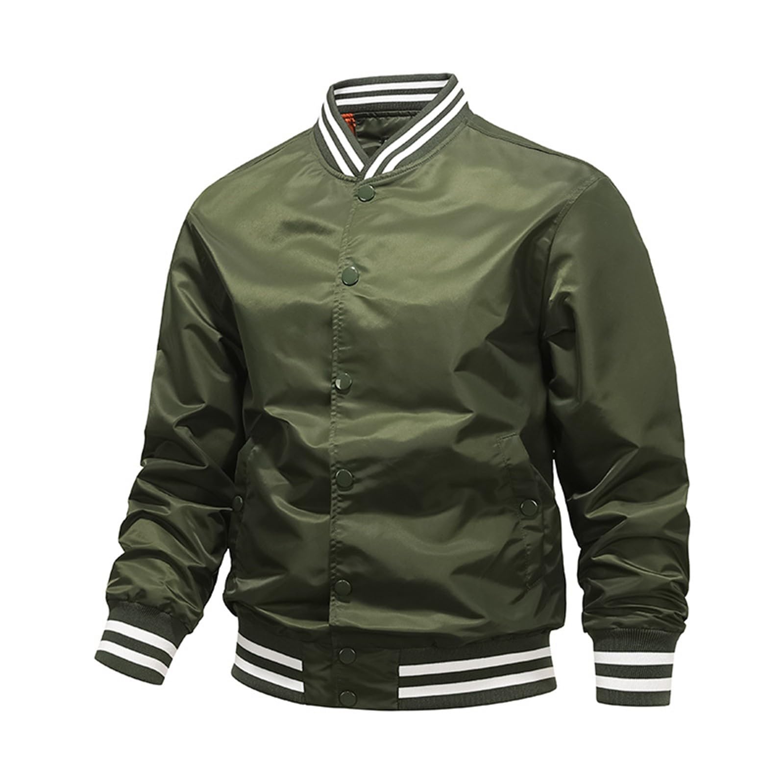 Giacca College da Uomo Giacca Classica da Baseball Letterman in Cotone Leggero e Sciolto M 4XL