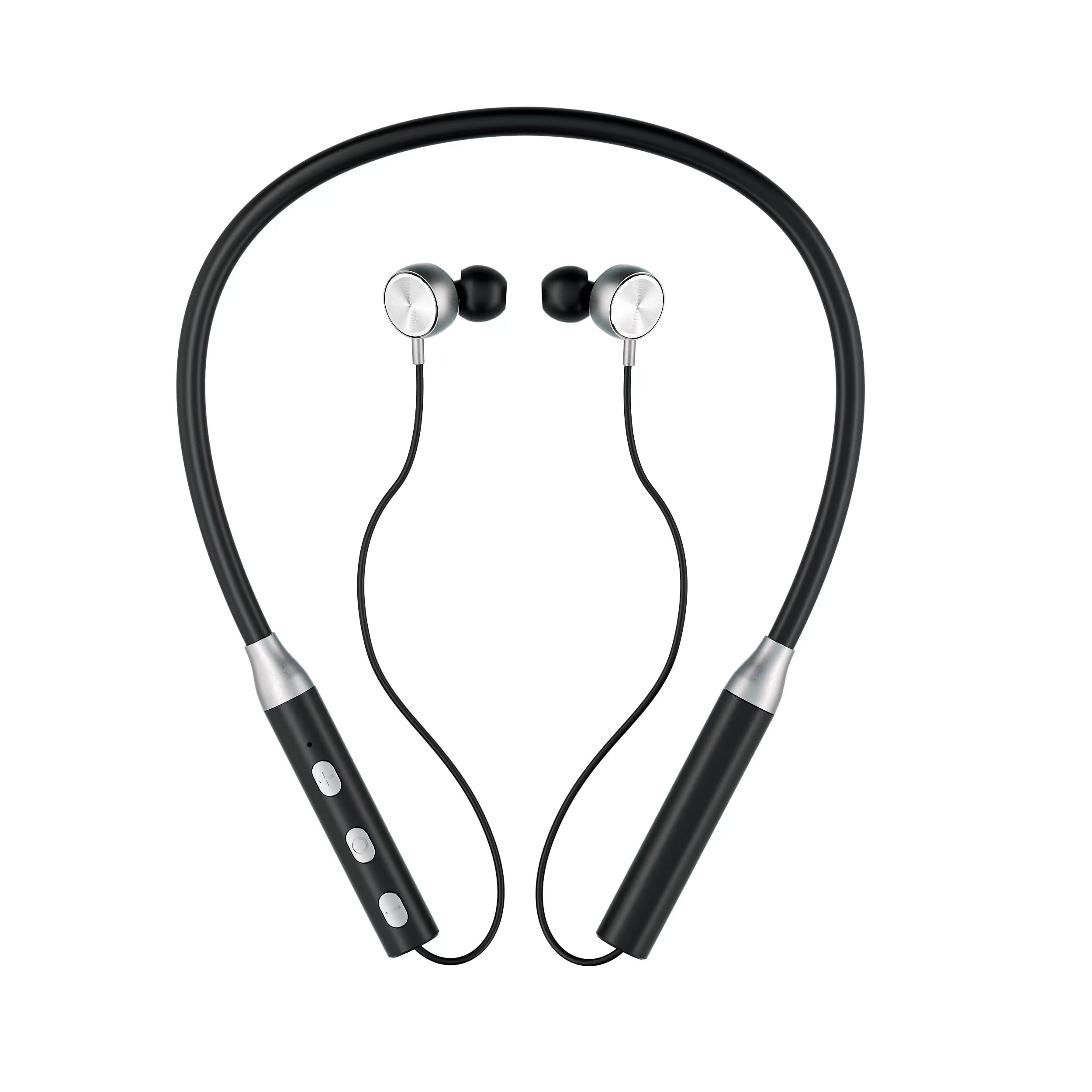 KimTok Bluetooth Wireless in Ear Earphones with Mic,IPX5 Waterproof Neckband Sports Bluetooth Headphones,8 Hrs Playtime,Deep Bass,10mm Drivers,Clear Calls,Snug-Fit,Magnetic Earbuds(Silver)