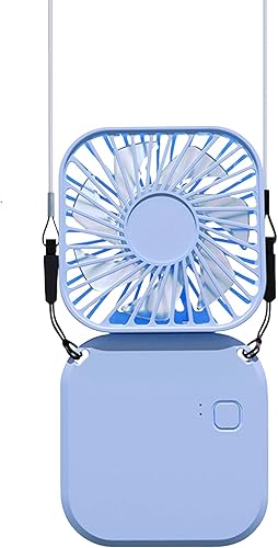 Miniatura 1 de SiuSiuG Ventilador de cuello portátil mini ventilador manos libres USB recargable ventilador plegable personal de 3 velocidades ajustables ideal
