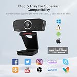 Redragon GW800 1080P PC Webcam with Built-in Dual Microphone, 360° Rotation - 2.0 USB Computer Web Camera - 30 FPS for Online Courses, Video Conferencing and Streaming