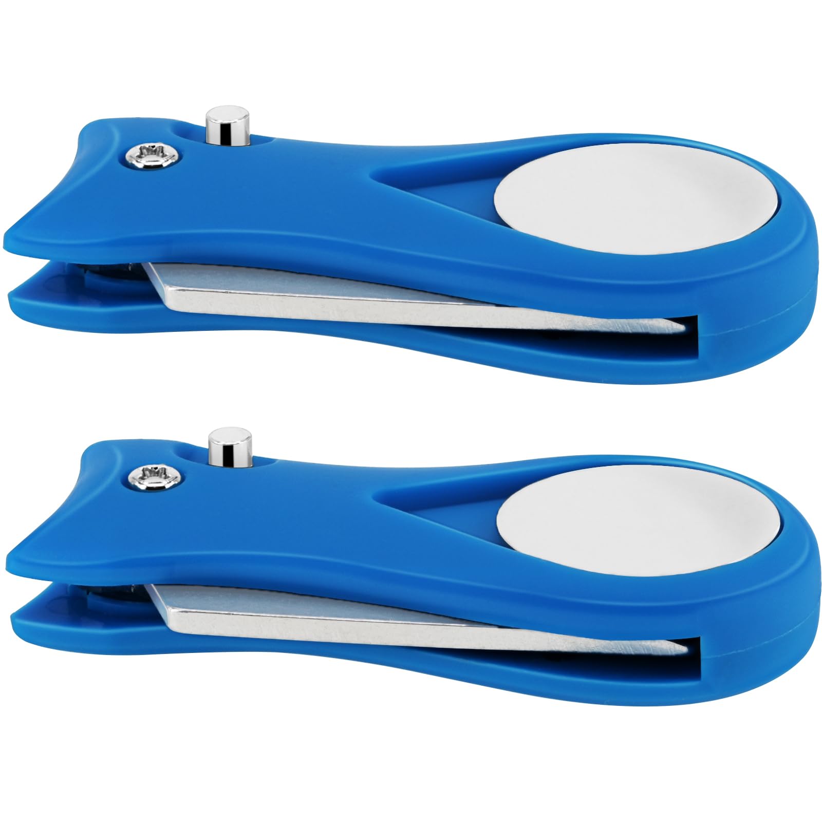 Herramienta plegable de divot de golf, paquete de 2 herramientas de reparación de acero inoxidable con botón desplegable y marcador de bola magnético para hombres y mujeres golfistas (azul)
