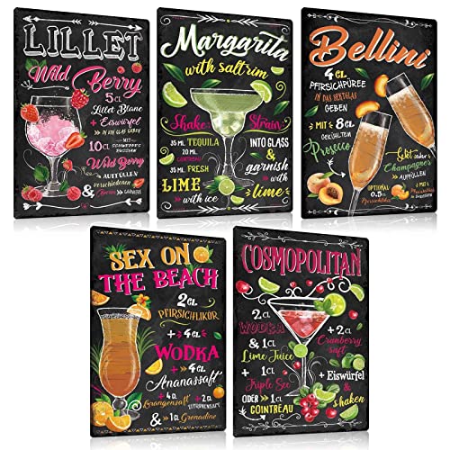 Cocktail Blechschilder