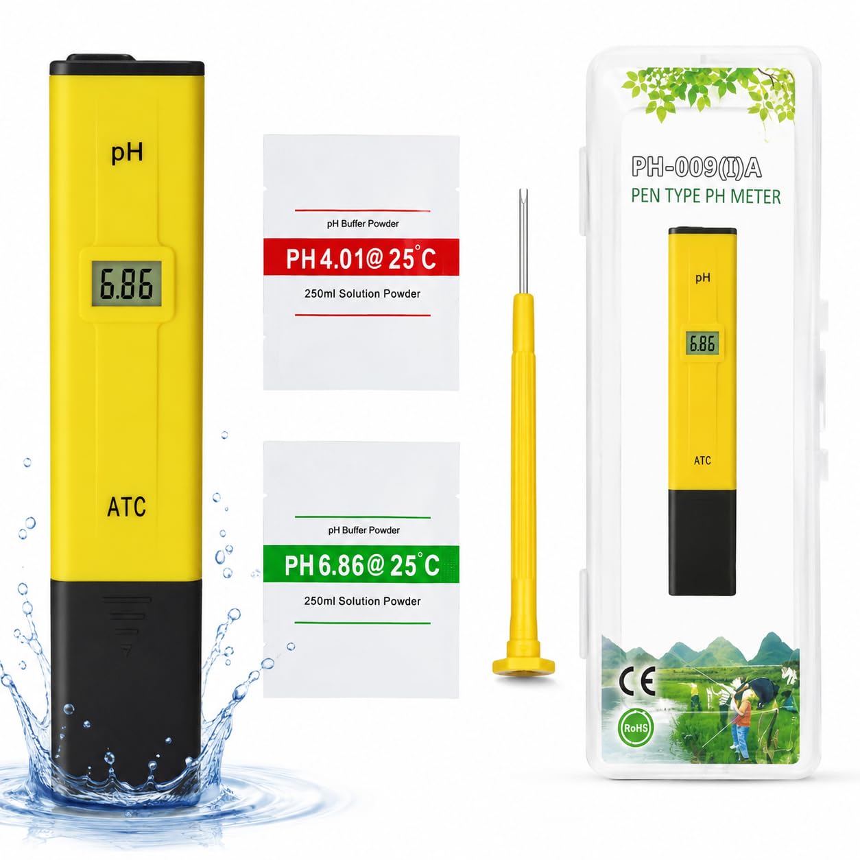 Eduscope Digital PH Meter Pocket Size, 2 in 1 LCD Display IP65 Waterproof PH Meter-image-9