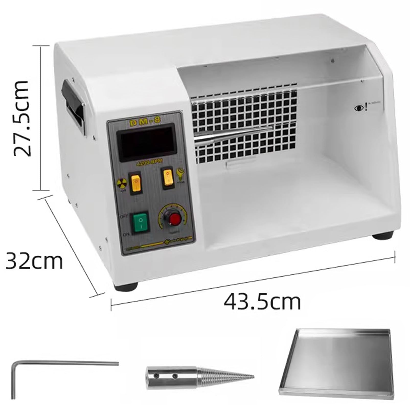 Polerka do biżuterii, 550 W maszyna do polerowania biżuterii o dużej mocy, 0-4300 obr./min 0-4300 obr./min, polerka do metalowych elementów jubilerskich