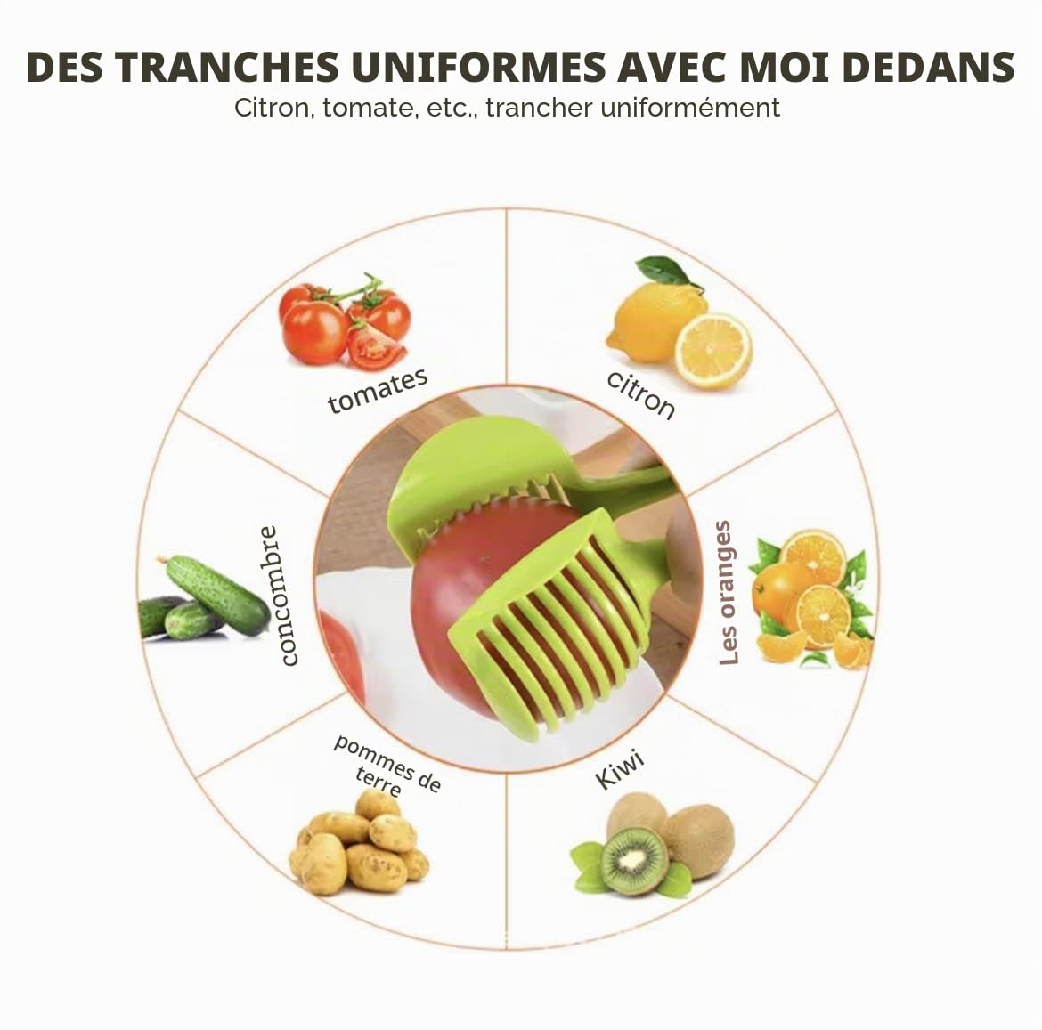 Affûteuse à légumes manuelle avec guides Lotas Italy - Coupe-légumes pour tomates, oignons