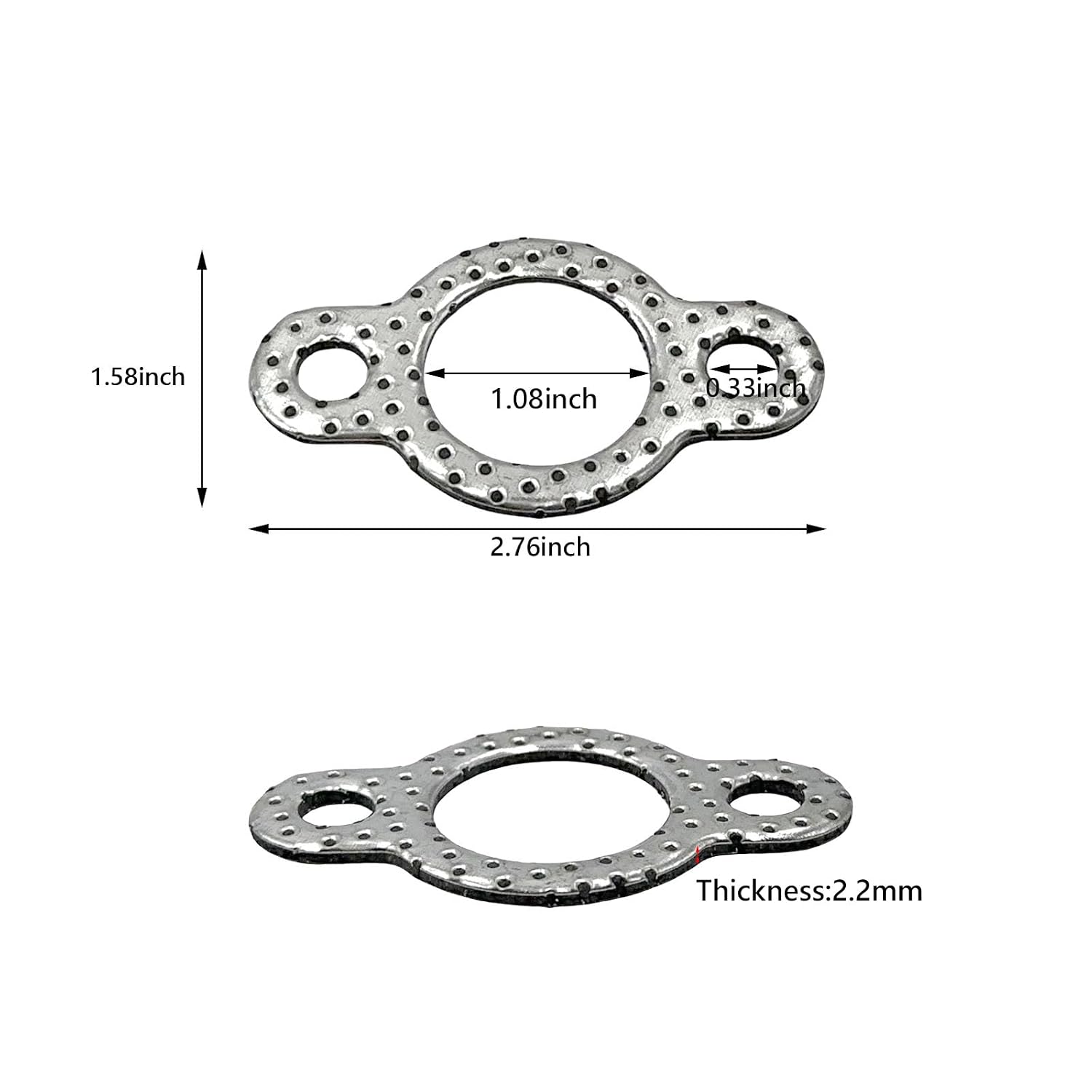 15Pcs Exhaust Manifold Gasket Compatible with Kohler Engines CH CV ECH KT ECV Series CH18 CH20 CH22 CV742 CV745 Engines Lawn Tractor Mower Replace 24 041 49-S 24 041 02-S