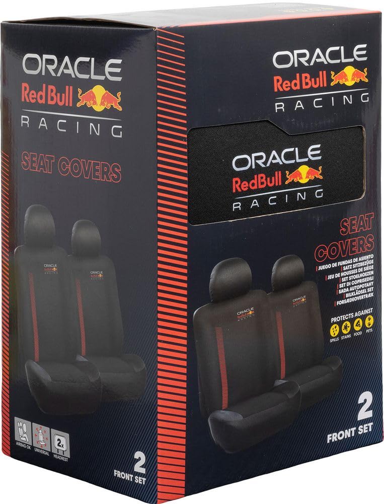 RED BULL Racing Ensemble 6 Housses Siège Auto Powerbar Noir Rouge