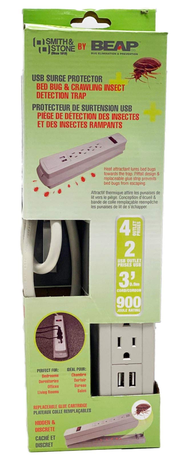 Beapco Power Adapter Bed Bug Detecting Surge Protector Power Bar |  Desertcart Fiji