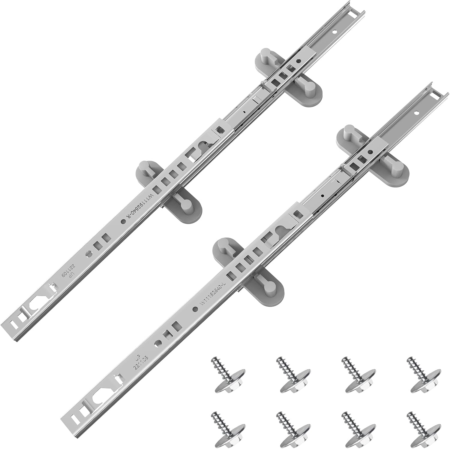 Upgraded W11259786 W11259785 Dishwasher Dishrack Slide Track-Left Right Hand For Whirlpool Kenmore Kitchenaid Dishwasher Upper Rack Track Parts KDTE334GPS0 KDTM354DSS4,Fits WPW10546503 Rack Adjuster