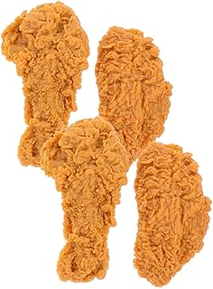 YARNOW 4 Pçs Simulação Perna De Frango Asas De Frango Acessórios De Chaveiro Acessórios De Simulação Comida Comida Artificial Decoração De Comida De Brinquedo Modelo De Comida Adorável