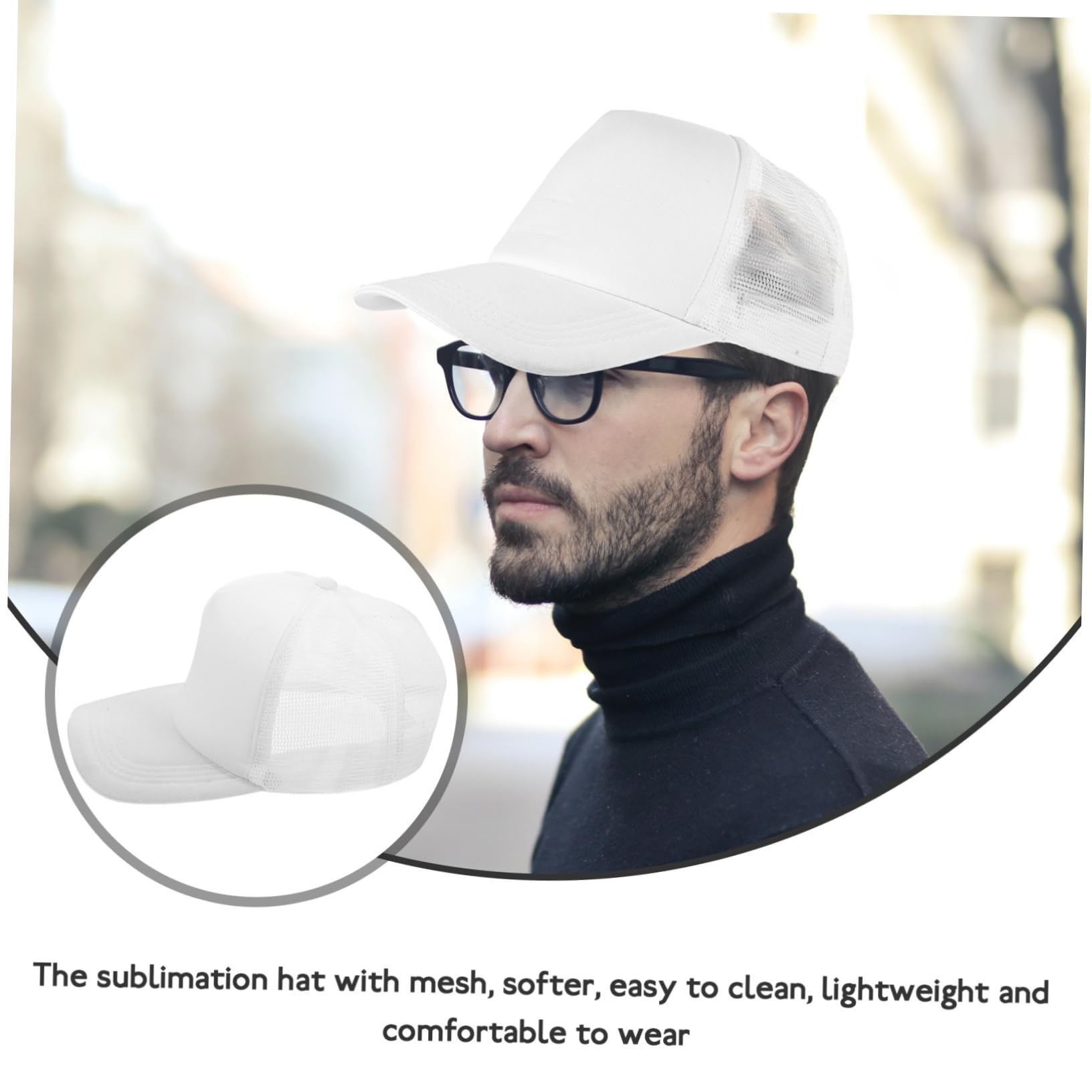 Baseball in Rete Leggeri e Traspiranti per Sublimazione Cappelli Vuoti per DIY Resistenti e per