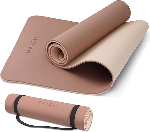Yoga Mat Non Slip Anti-tear,extra thick-25 inch10MMHigh Resiliency Professional POE Yoga Mats for Women Men Kids,72"x24"inch,Workout, Yoga, Pilates
