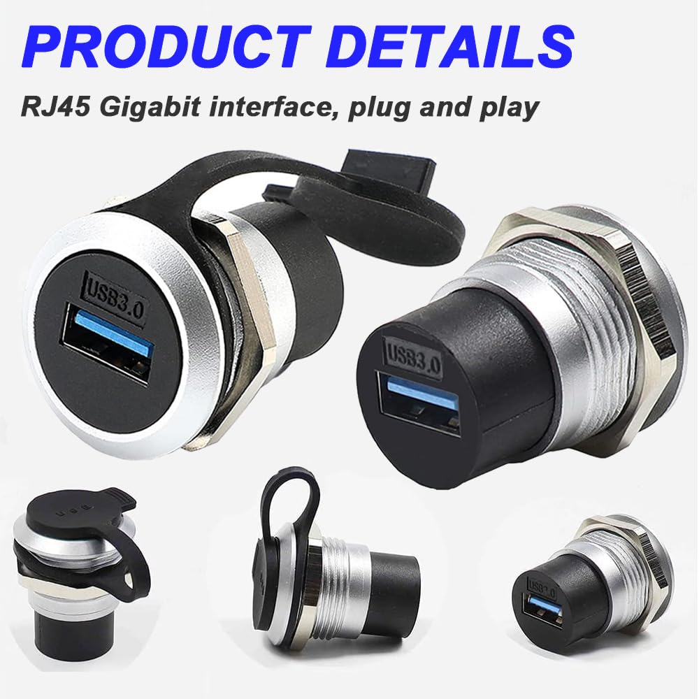 Amazon.co.jp: Xiatiaosann USB 3.0パネルマウントカプラ、オーディオ