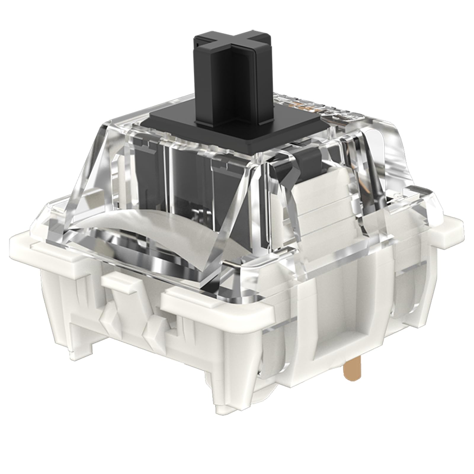 Gateron G Black Pro 3.0 Pre-lubed Switches 5pin Linear for MX Mechanical Type Key Gaming Keyboard Switches, SMD RGB Light Plate Mounted Switches (70 Pcs-5pin, Black)