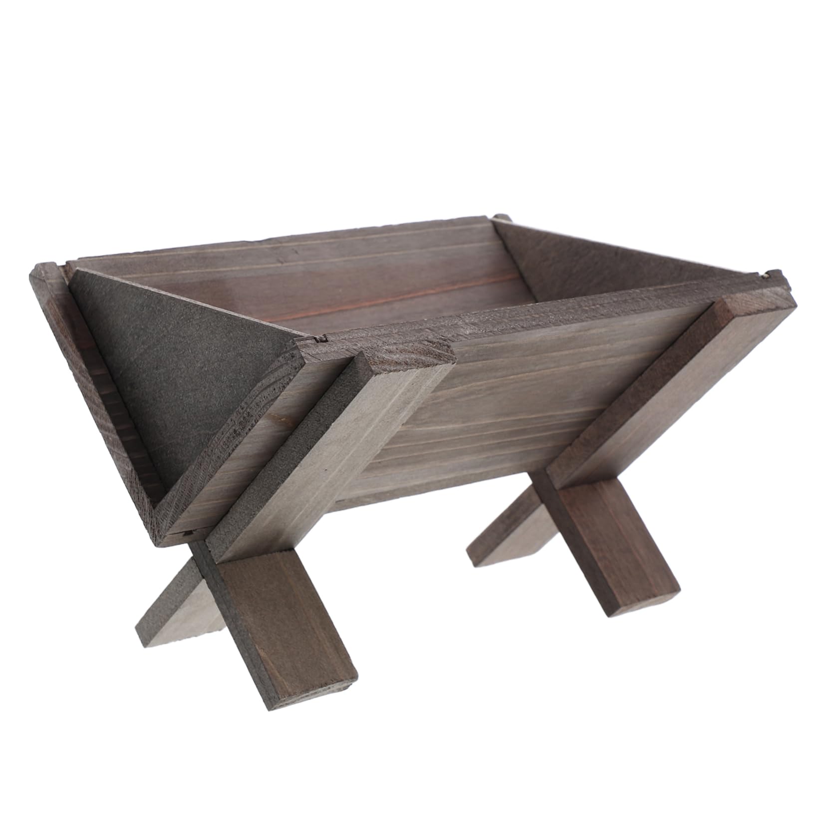 DECHOUS Wooden Nativity Scene Manger Craft Crib Decor Versatile Holiday Decoration Sturdy Design for Religious Celebrations and Home Ambiance