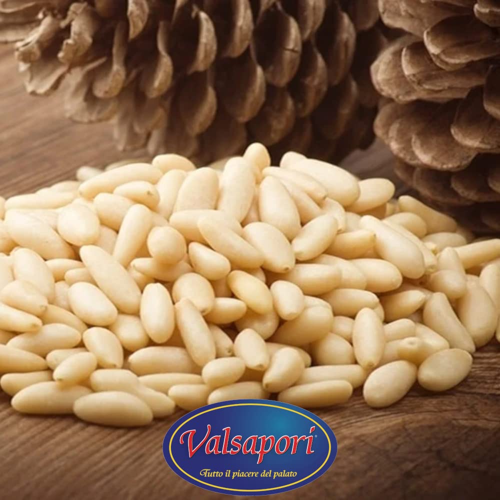 Valsapori - PINOLI SICILIANI SGUSCIATI (1000 gr) - RACCOLTO SELVATICO | Pinoli Italiani Selezionati, Qualità Premium, Ricchi di Sali Minerali e Vitamine - 100% Naturali, Gusto Autentico della Natura