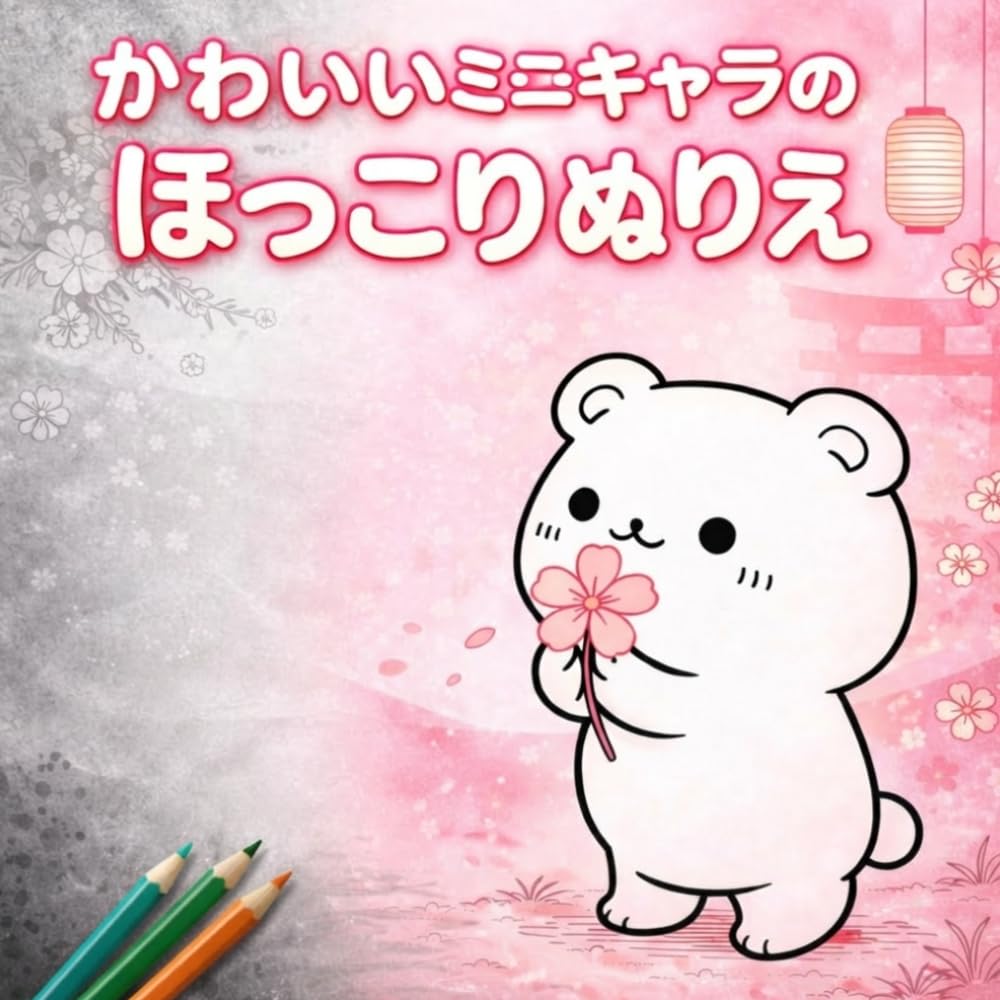 かわいいミニキャラのほっこりぬりえ: おでかけ、季節、日常を楽しむ 小さな世界の癒し時間