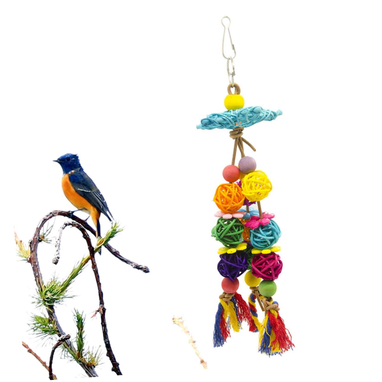 YARNOW 6piezas Juguetes para Pájaros Columpios y para Periquitos Cacatúas y Aves Pequeñas Estimulación y Entretenimiento Material Seguro para