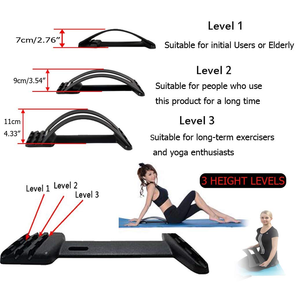 Flipko Lumbar Back Pain Relief Equipment, Lumbar Back Stretcher, Lower and Upper Back Massage and For Support, Lumbar Support for Office Chair (Back Tool, Black) Flipko Lumbar Back Pain Relief Equipment, Lumbar Back Stretcher, Lower and Upper Back Massage and For Support, Lumbar Support for Office Chair (Back Tool, Black)