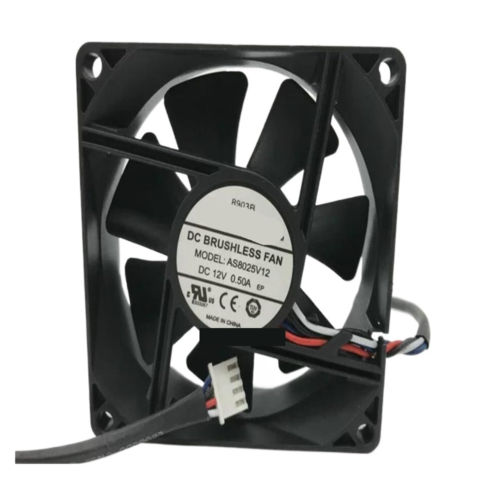 YMUGUEGH AS8025V12 DC12V 0.50A 8025 80 * 25MM four-wire cooling fan(1)