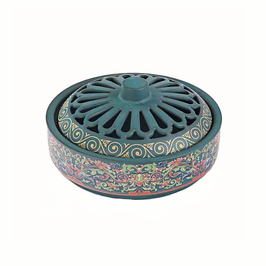 Incense Holder Base Retro Simple Incense Holder Mosquito Coil Burner Household Indoor Sandalwood Tray Box