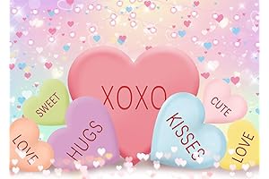 SJOLOON 7x5ft Valentine Backdrop Red Heart Photography Background