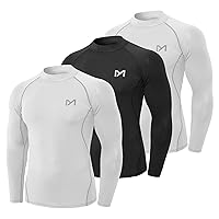 MEETYOO Maglietta Compressione Uomo,Uomo Maglie Maniche Corta/Lunghe T Shirt Sportiva