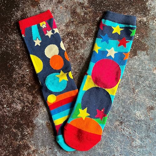 Happy Birthday 6 Oddly Coordinated Novelty Kids Socks US 13.5-84