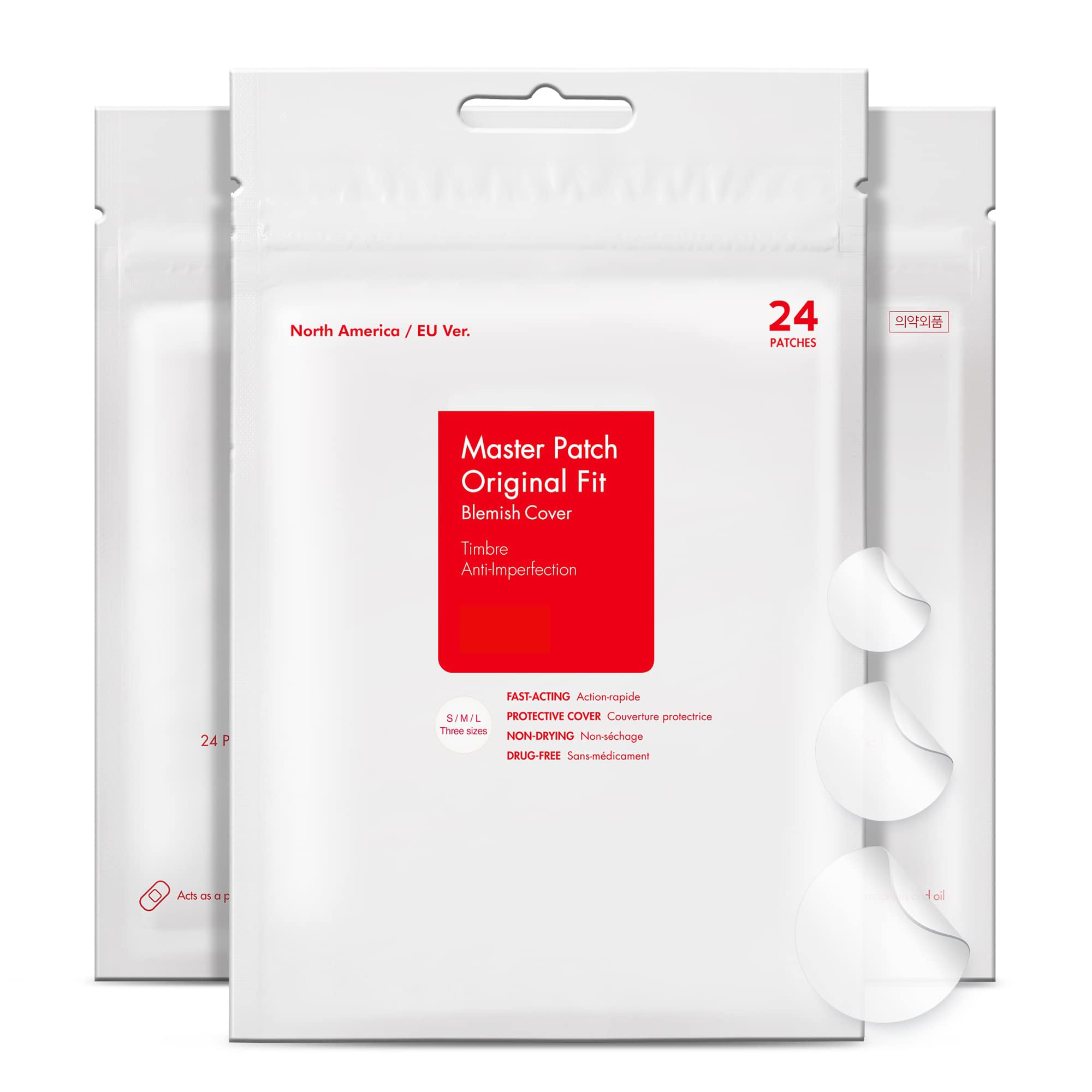 3 Sizes Acne Pimple Patch Absorbing Hydrocolloid Spot Stickers Spot Treatment Fast Healing Zits Cover Blemish Cover for Blemishes Face and Body (72 Count)