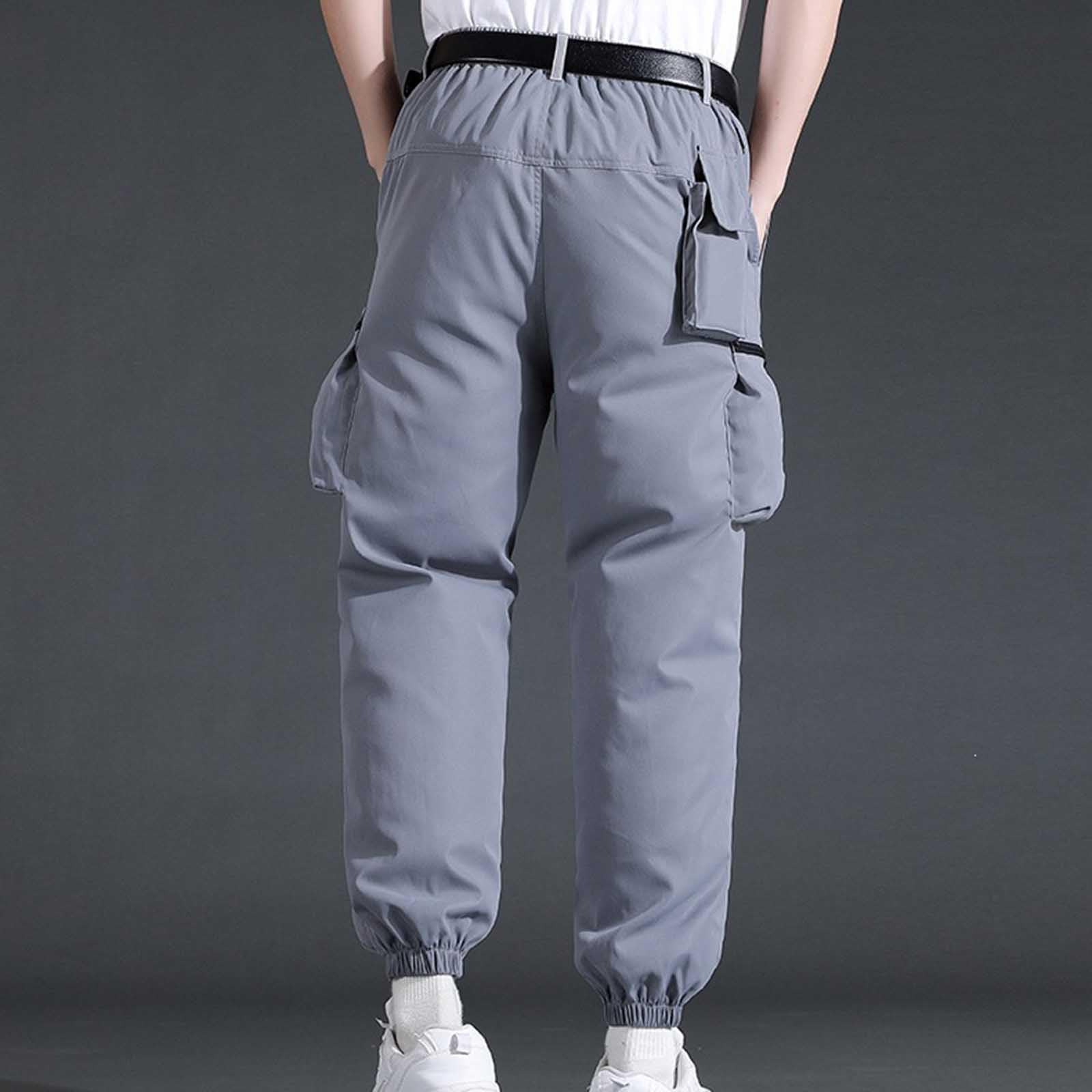 Generisch Cargohose Herren Chino Hose Jogginghose Arbeitshose Casual Sweatpants Outdoorhose Sport Trainingshose Sommerhose elastischem Bund Freizeithose Einfarbig Atmungsaktive Sporthose mit Taschen